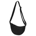 Men and Women Solid Color Chest Bag for Large Capacity Travel Crossbody Female Half Moon Bag Daily Cotton Filled Shoulder Bag