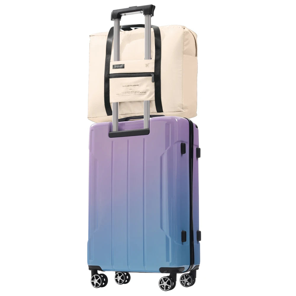 Luggage Sets 2 Piece Suitcase Set with Spinner Wheels, Built-in TSA Lock, Foldable Duffel Bag for Travel Men & Women