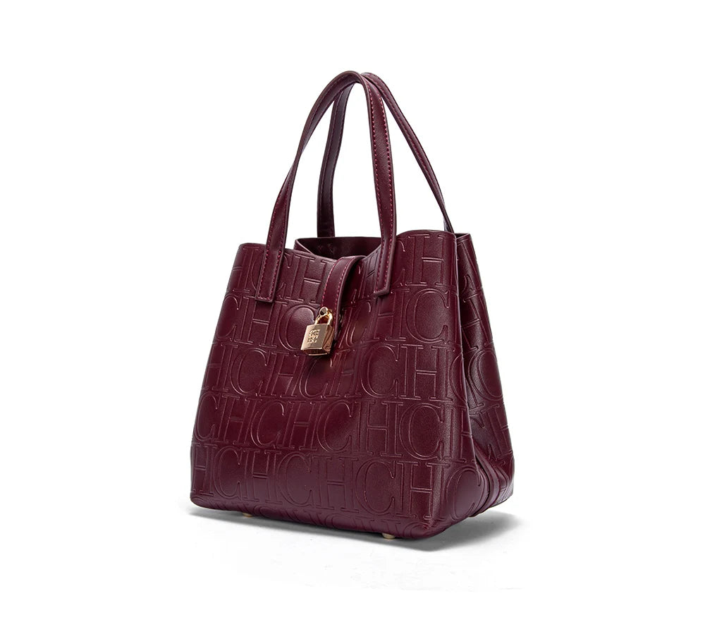 Classic Simple Solid Color Women's New 2024 Large Capacity Handbag Letter Element Women's Handbag