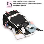 Boba Axolotl Anime School Backpack for Teenage Girls Fashiona Back To School Bookbag Mochila Bookbag with Lunch Bags ,Pencil Bag