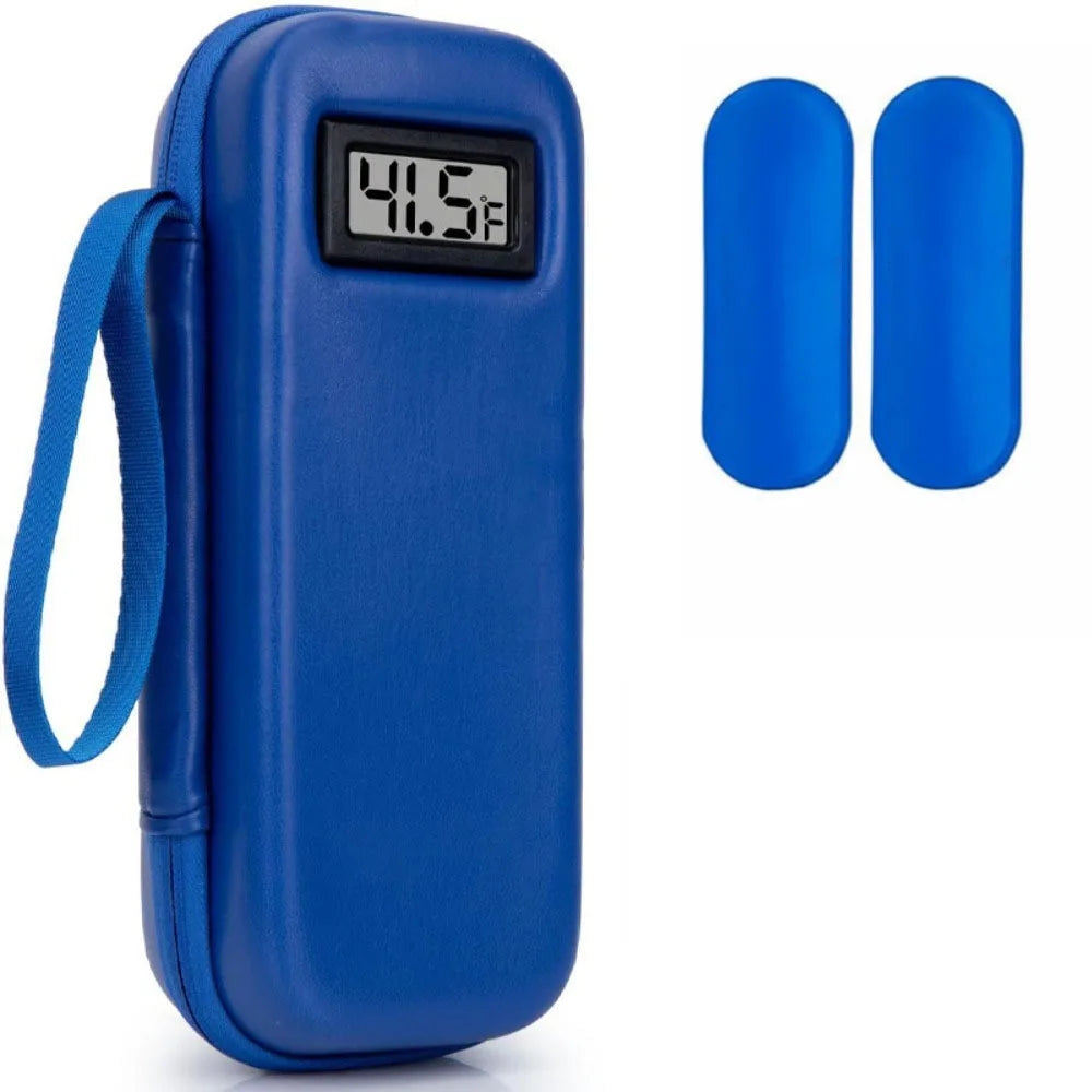 Insulin Cooler Travel Case with Thermometer Display Waterproof Medicine Organizer Bag Insulin Cooling Bag for Diabetics