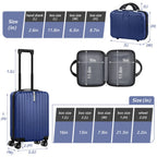 2-Piece Hardshell Luggage Set (20"+14") with Spinners and TSA Lock