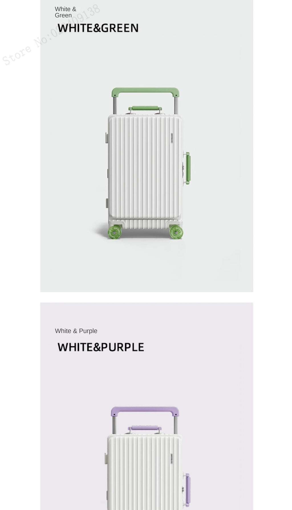 New Luggage 20 inch Carry-on Suitcase Side Opening Travel Suitcase Aluminum Frame Trolley Case 30 inch Large Capacity Luggage