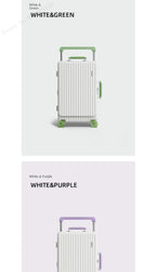 New Luggage 20 inch Carry-on Suitcase Side Opening Travel Suitcase Aluminum Frame Trolley Case 30 inch Large Capacity Luggage
