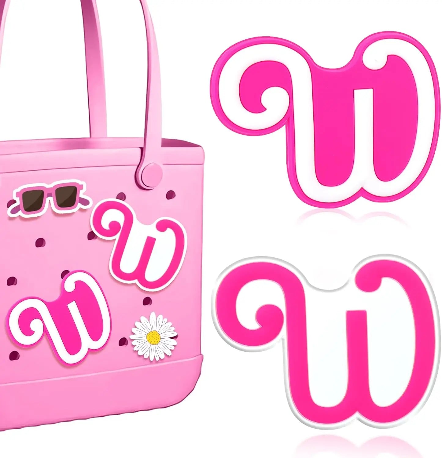 2Pcs Lettering Charms For Bogg Bag, 3D Alphabet Printed Decorative Accessories Charm For Bogg Bag, Insert Personalizing Alphabet