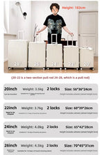 Suitcase Aluminum Frame with Colorful Silent Spinner Wheel TSA Lock Travel Trolley Case 20"Carry-on High-quality Rolling Luggage