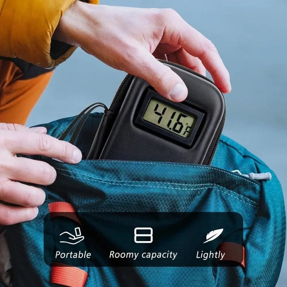 Insulin Cooler Travel Case with Thermometer Display Waterproof Medicine Organizer Bag Insulin Cooling Bag for Diabetics