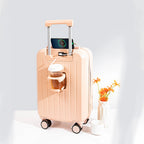 Small fresh luggage lightweight travel multifunctional luggage solid color student suitcase silent universal luggage and bag