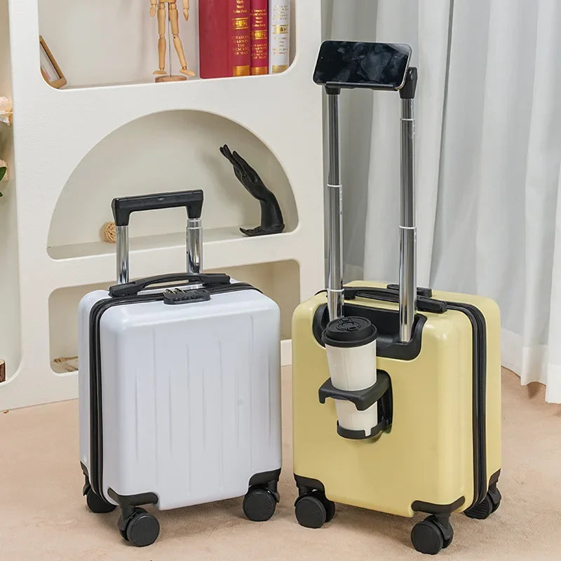 Small Luggage Travel Bag 14 Inches Luggage Travel Luggage with Cup Holder and Hook