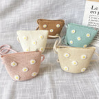 Children's Straw Crossbody Bag Lovely Girls Small Coin Purse Princess Wallet Handbags Baby Kids Mini Summer Shoulder Bags