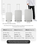 Mixi New Design Suitcase Carry On Luggage with Cup Phone Holder Hard Shell Rolling Luggage PC Spinner Wheels Trolley Case