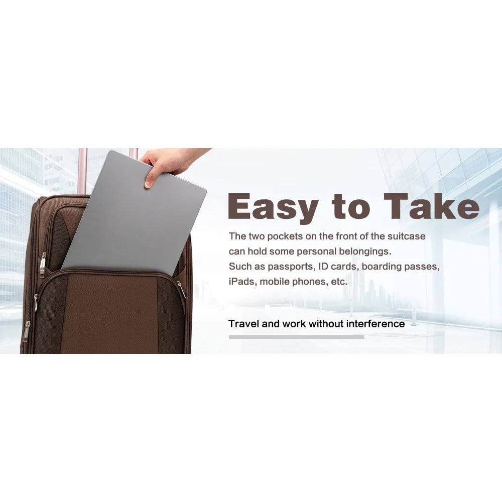 Softshell Luggage Expandable 4-Piece Set Suitcase (Lightweight)