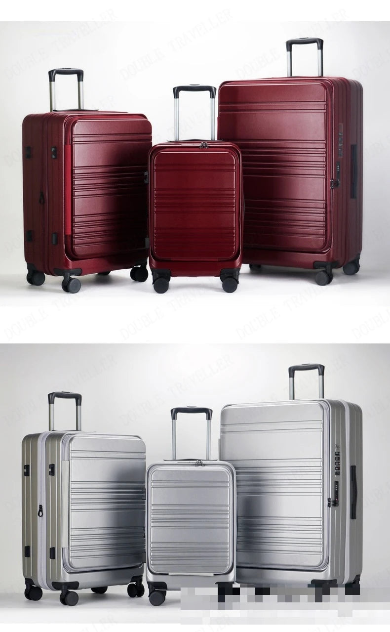 Large Capacity Travel Suitcase Rolling Luggage Suitcase Zipper Trolley Case Combination Lock Travel Suitcases with Wheels