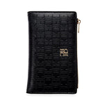 Retro Classic Style Solid Color Women's Long Wallet with Letter Print Portable Women's Clutch Bag Fashionable and Simple