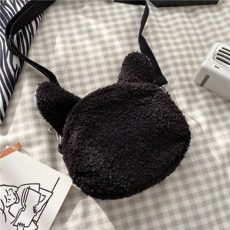 Japanese Style Kawaii Bag Women Cartoon Plush Shoulder Bag for Women New Crossbody Bag Small Phone Purse Bolsa Feminina