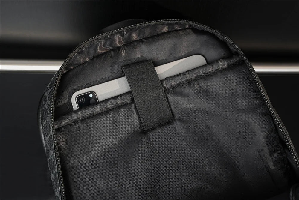 Luxury Floral Print Backpack Men Fashion Design Men's Backpacks Large-capacity Travel Bags PU Leather Backpack Male Schoolbag