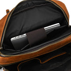 Newsbirds men's leather backpack retro luxury fashion style bagpack travel bag backpack school bag for man leather daypack men