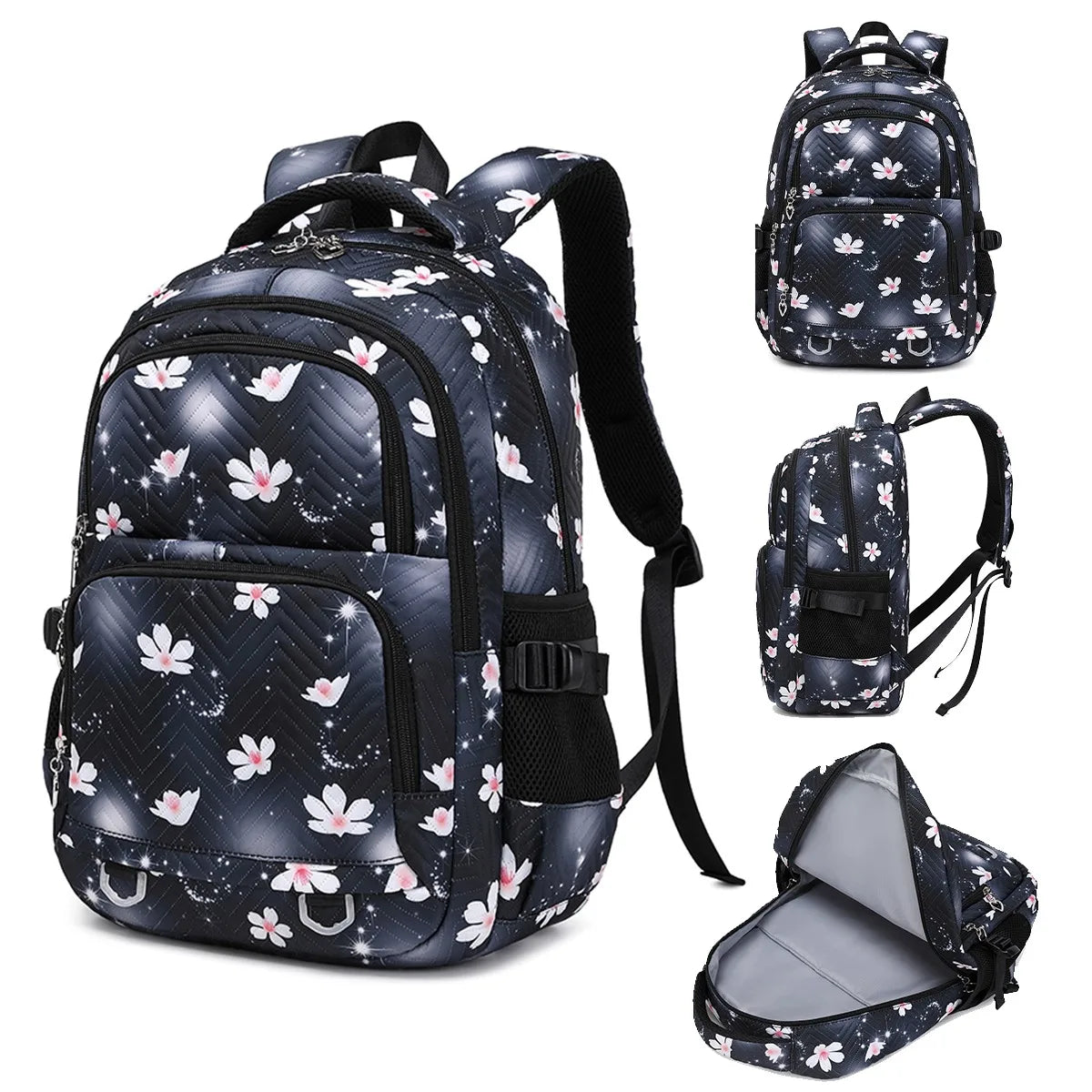Stitch Large Capacity Backpack Daypack Lightweight Schoolbag Casual Travel Knapsack for Women Girls Pen Lunch Bags