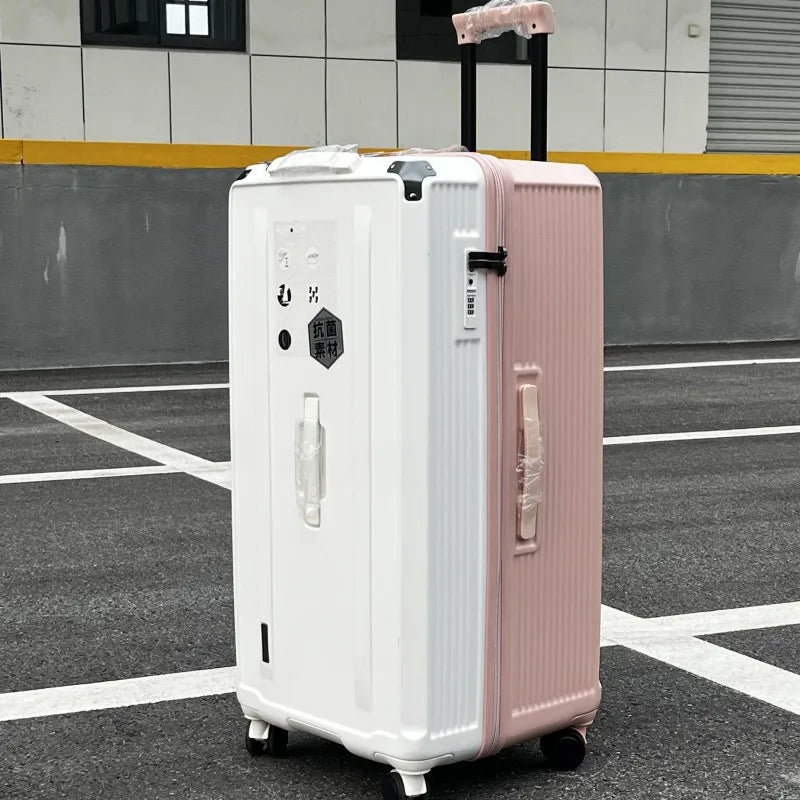 Rectangular Suitcase Large Size Lightweight Rolling Luggage Travel Bag with Five Wheels PC Trolley Case Anti-Fall Unisex