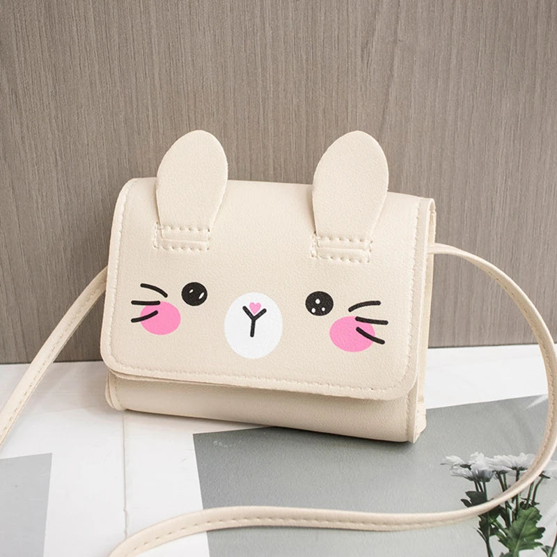 Kids Mini Handbag, Cute PU Shoulder Bag for Girls, Princess Coin Purse Wallet for Baby