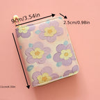 Floral Zipper Mini Wallet