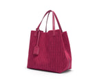 CH High Quality Craft Large Capacity Handbag Ladies Shoulder Bag Fashion Classic New Pure Color Outer Pocket Ladies Handbag