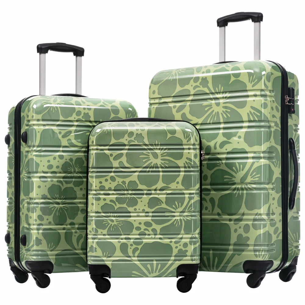 Hardshell Luggage Sets 3 Piece Lightweight Durable Suitcase with TSA Lock Double Spinner Wheels, 20" 24" 28" Travel Luggage