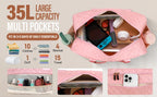 Large Travel Duffle Bag for Women,Carry on Overnight Bag Weekender Bags with Toiletry Bag with Shoe Compartment