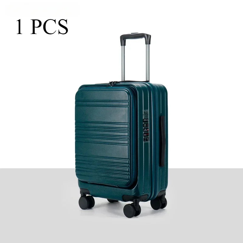 Large Capacity Travel Suitcase Rolling Luggage Suitcase Zipper Trolley Case Combination Lock Travel Suitcases with Wheels