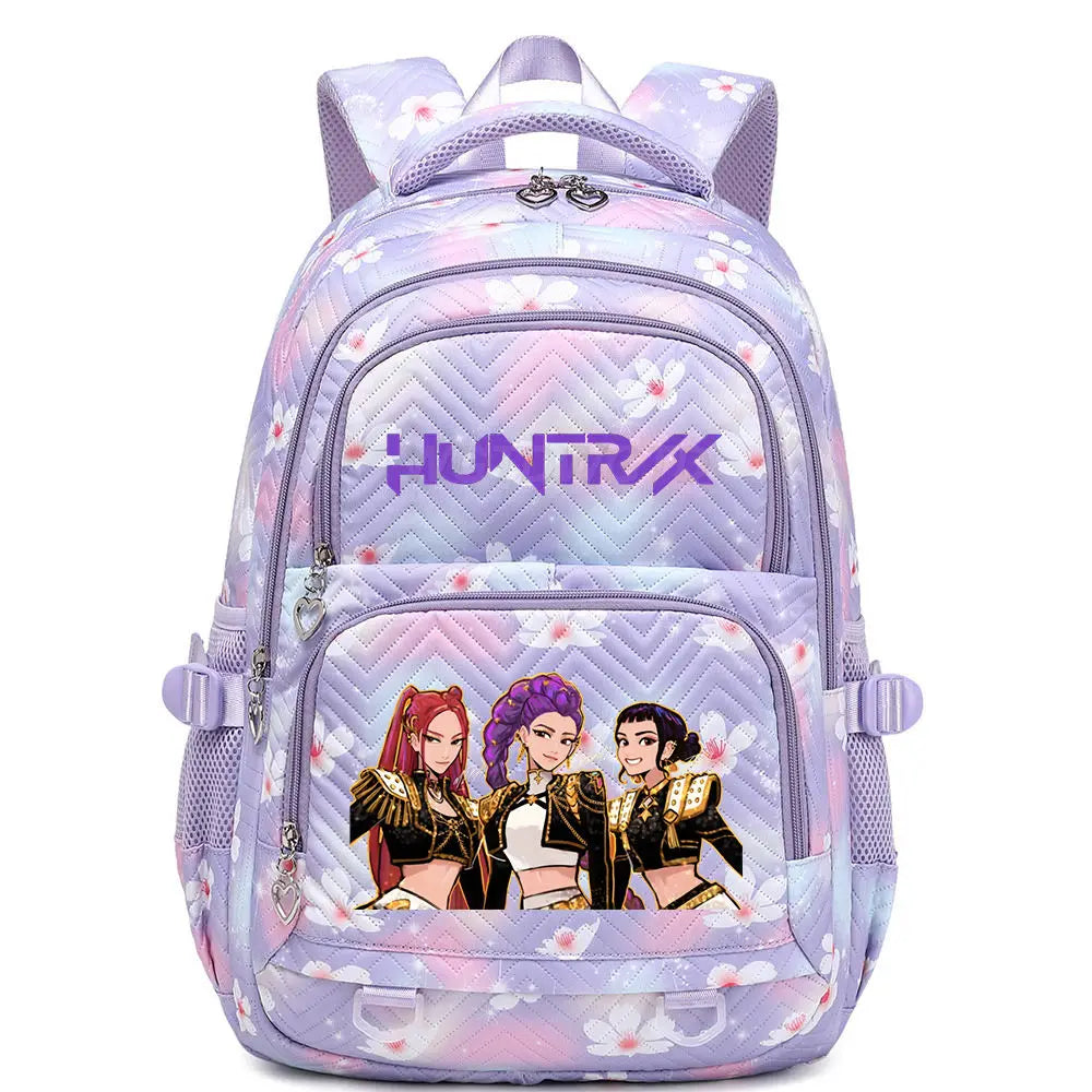 6-12 Kids Backpack Rumini Miraa Zoeyy HUNTR/rX 2026 Print Cartoon School Bag Large Capacity Student Travel Backpacks