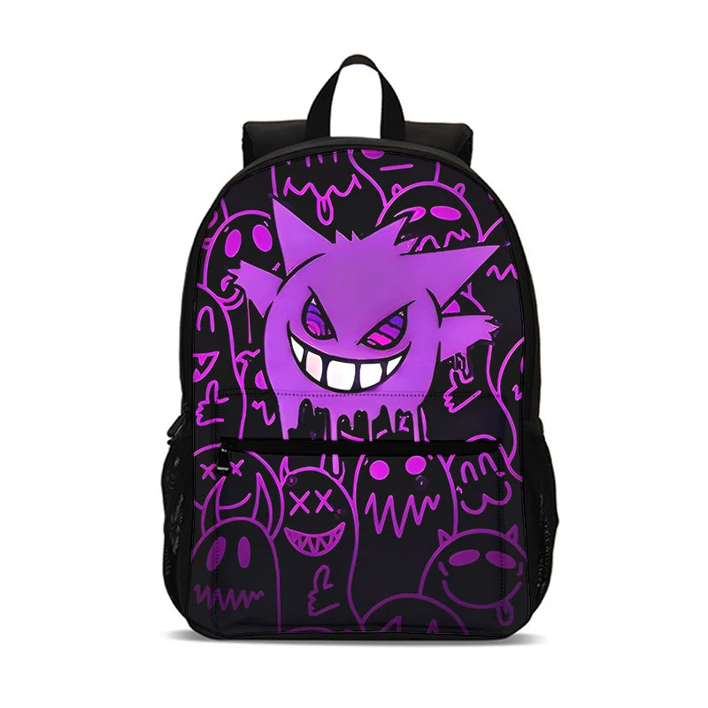 Cartoon G-Gengars Backpack Schoolbag Boys Girls Camping Backpack Lightening Zipper Anime Rucksack for Boys Girls Best Gift