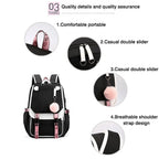 Boba Axolotl Anime School Backpack for Teenage Girls Fashiona Back To School Bookbag Mochila Bookbag with Lunch Bags ,Pencil Bag