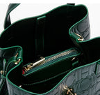 Classic Simple Solid Color Women's New 2024 Large Capacity Handbag Letter Element Women's Handbag