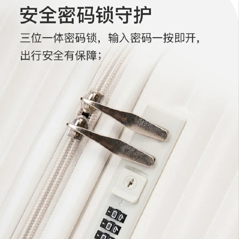 Small fresh 18 "airline cute trolley box passcode box travel luggage-free suitcase for men and women