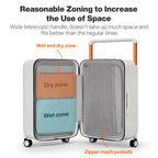 Mixi Large-Capacity Suitcase Trolley Case 26inch Checked in Hardside Rolling Wheels Luggage Wide Handle Travel Suitcases Trunk