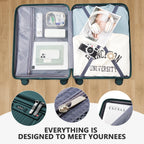 2024 New Design Travel Suitcase Rolling, Women Men Carry on Travel Trolley Case 20 Inch, Boarding Cabin Luggage Suitcase 24 28''