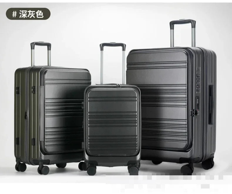 Large Capacity Travel Suitcase Rolling Luggage Suitcase Zipper Trolley Case Combination Lock Travel Suitcases with Wheels