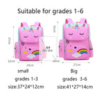 Children Girl Backpack With Large Capacity Waterproof Unicorn Print Teen School Bag for 2-16 Year Olds Cute Kawaii Kid Backpack