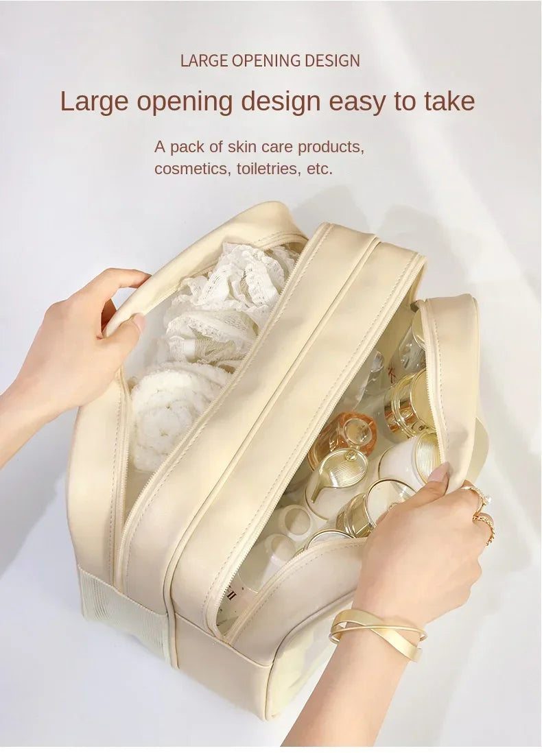 Wet-dry separation makeup bag portable toiletry bag travel essentials large capacity storage bag fitness swimming essentials