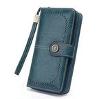 Women's Wristlet Wallet with Coin Pocket (large capacity)