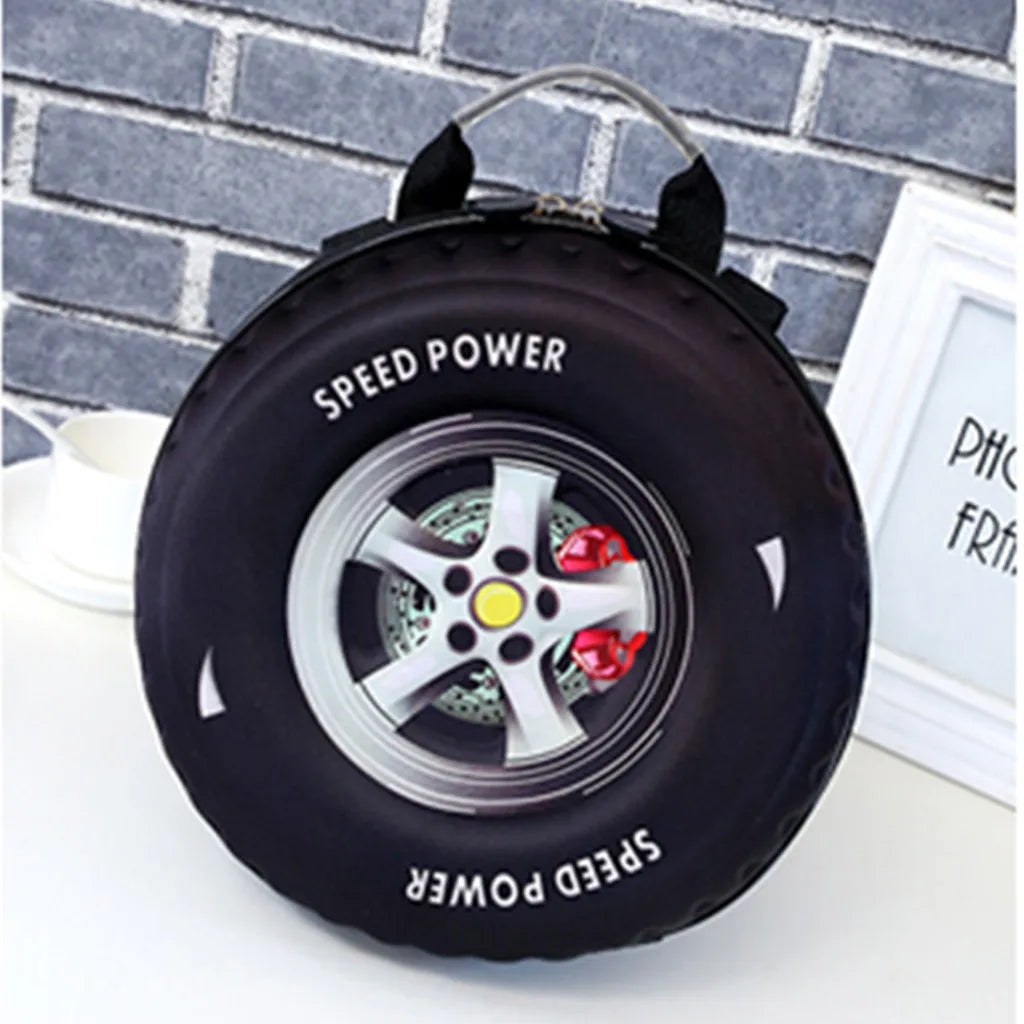 Lovely Kids Small Backpack 3d Car Tire Children Schoolbag Wheel Kindergarten Bag Age 3-5 Boy Girl Toddler Kawaii School Bag