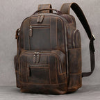 Newsbirds men's leather backpack retro luxury fashion style bagpack travel bag backpack school bag for man leather daypack men