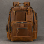 Newsbirds men's leather backpack retro luxury fashion style bagpack travel bag backpack school bag for man leather daypack men