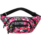 Waterproof Waist Bag Korean-style High-capacity Outdoor Sports Fanny Pouch Canvas Child Banana Bag for Girls Kids Bag
