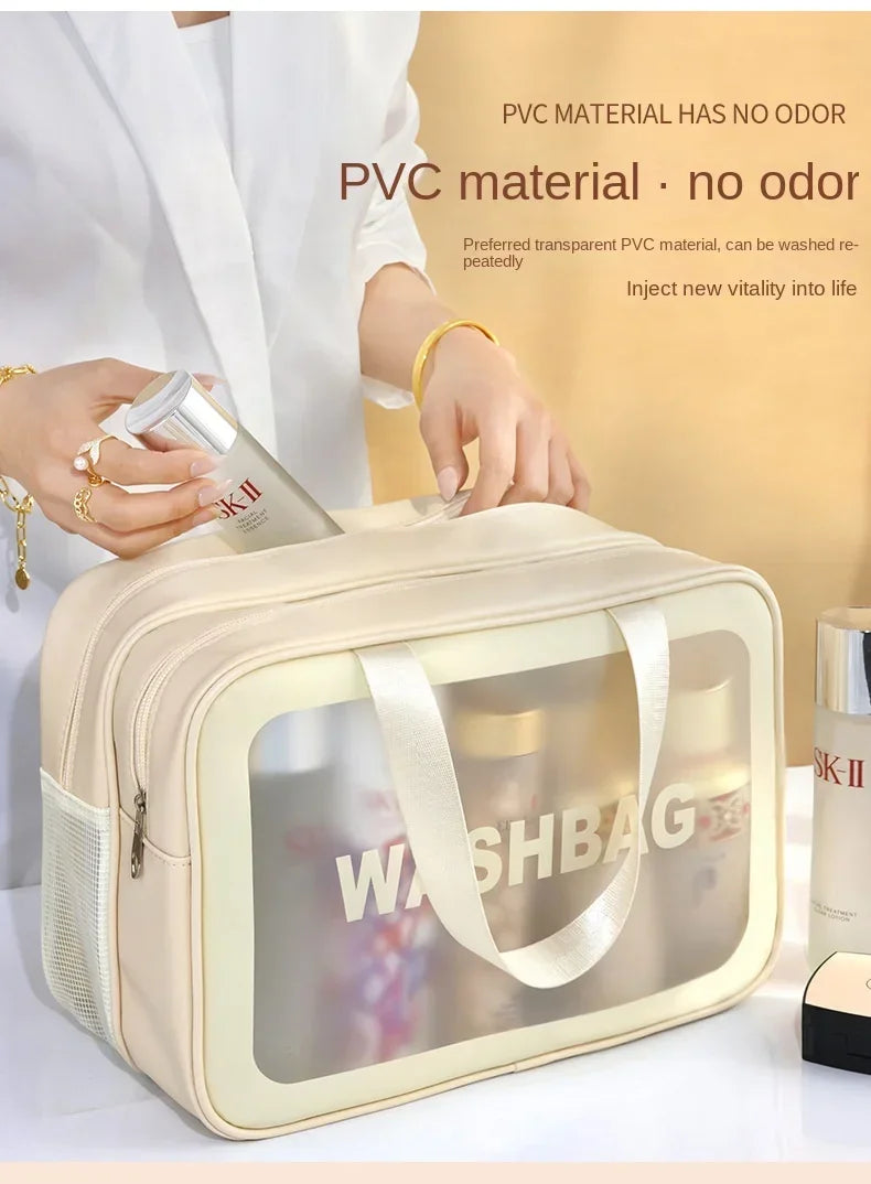 Wet-dry separation makeup bag portable toiletry bag travel essentials large capacity storage bag fitness swimming essentials