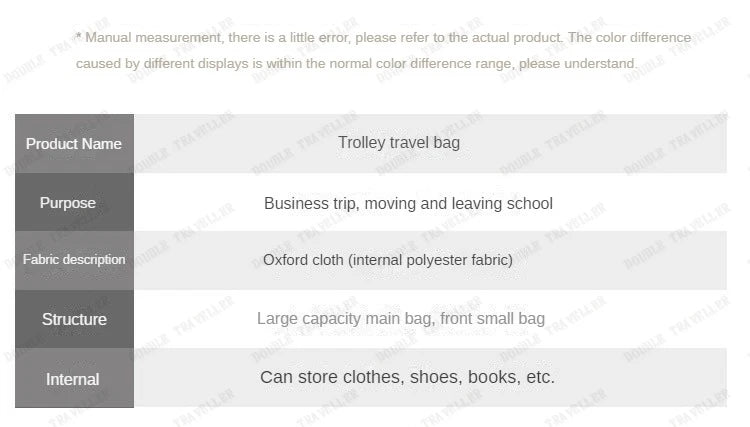 Large Capacity Trolley Bag Men's and Women's Hand Travel Bags Waterproof,lightweight,foldable Duffel Bag Multifunctional Storage