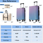 Luggage Sets 2 Piece Suitcase Set with Spinner Wheels, Built-in TSA Lock, Foldable Duffel Bag for Travel Men & Women