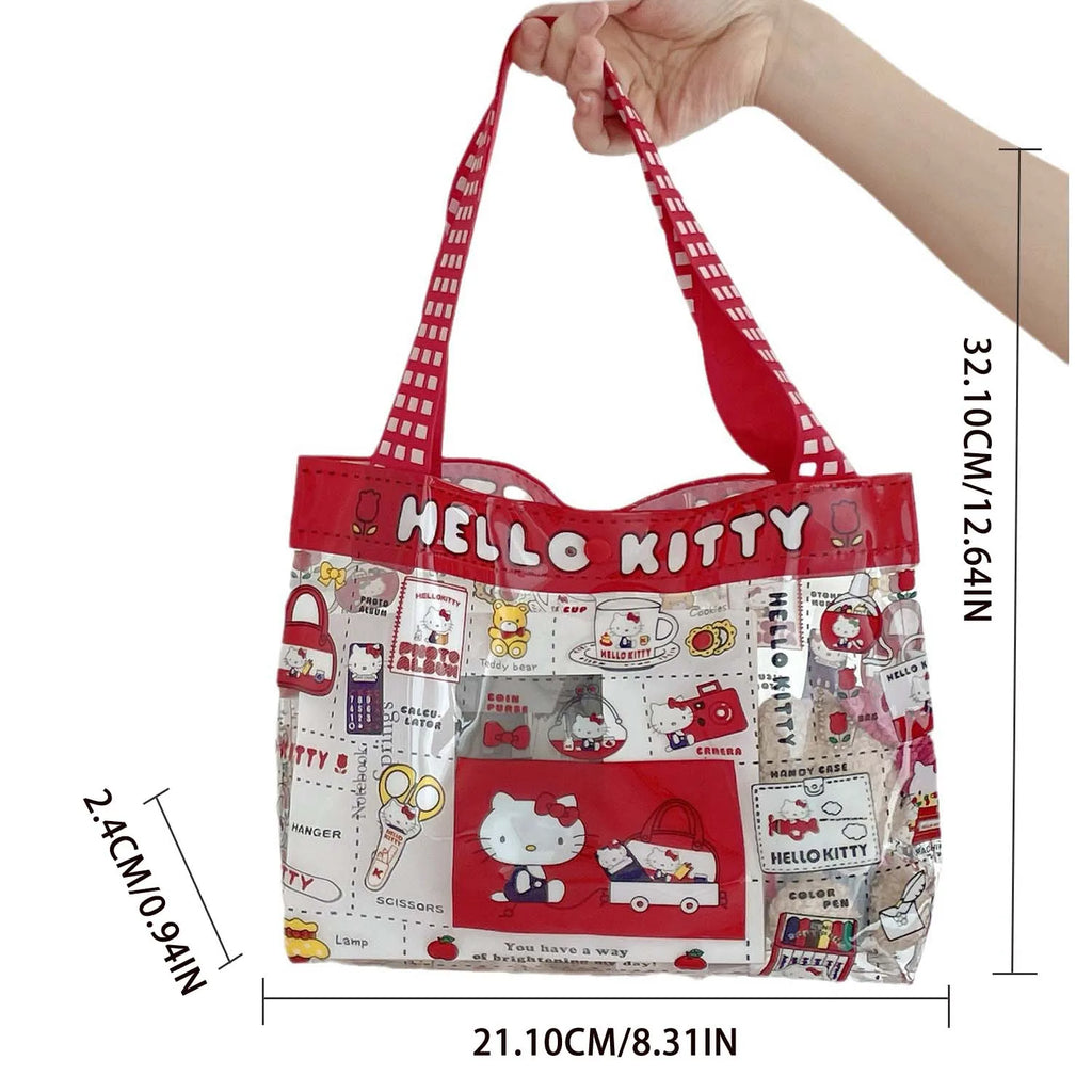 Kawaii Hello Kitty Transparent Handbag