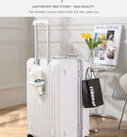 sushimu Suitcase Wide Handle Travel Suitcase Men 20 24 26 Carry-On Luggage Women PC Aluminum Frame Trolley Case