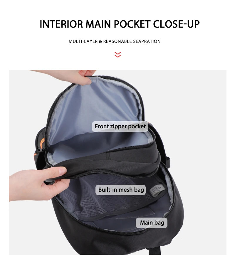 Tinyat Durable Casual Foldable Commute Schoolbags Fit 15.6 Inch Laptops With Multiple Pockets, Large Capacity Waterproof Outdoor